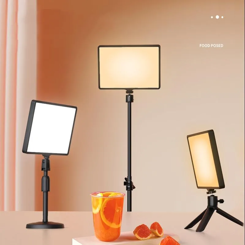 10 Three-Colour Temperature Flat-Panel Live Fill Light with 2.1M Bracket