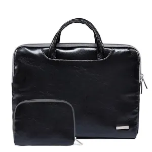 11.6 Inch Simple Business Laptop Bag | With Liner | LS-116 | PU Black