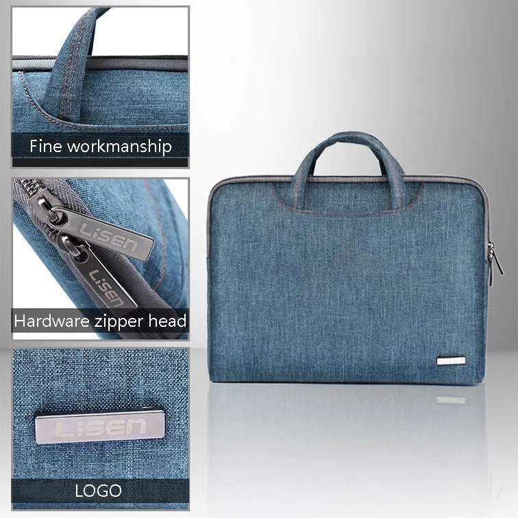 11.6 Inch Simple Business Laptop Bag | With Liner | LS-116 | PU Black