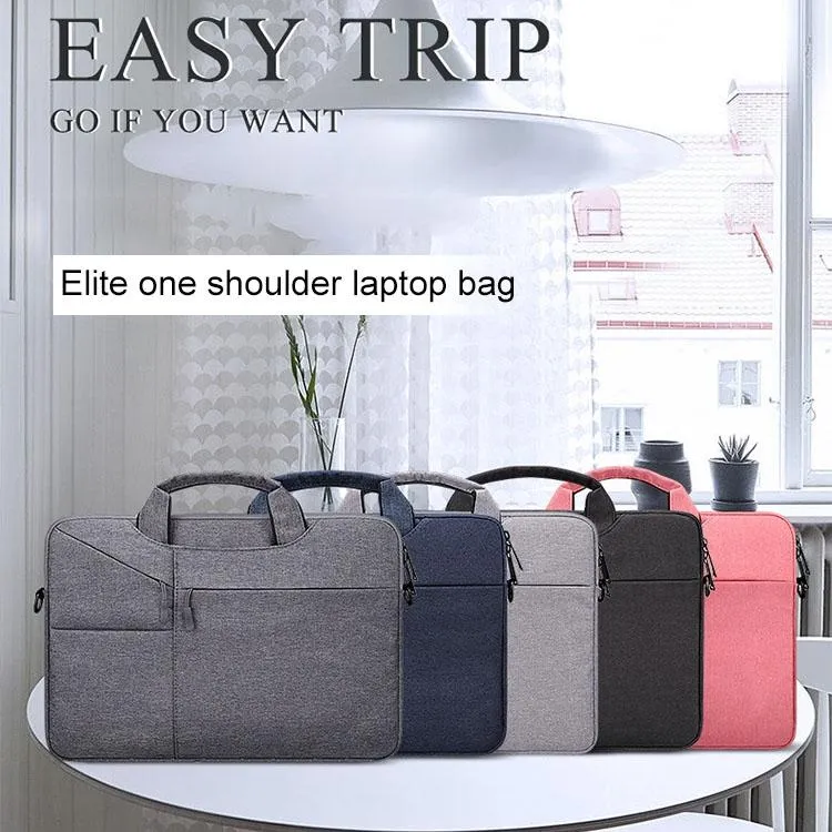 13.3 Inch Laptop Handbag | With Hidden Strap & Suitcase Belt | Waterproof & Tear-Resistant | Black