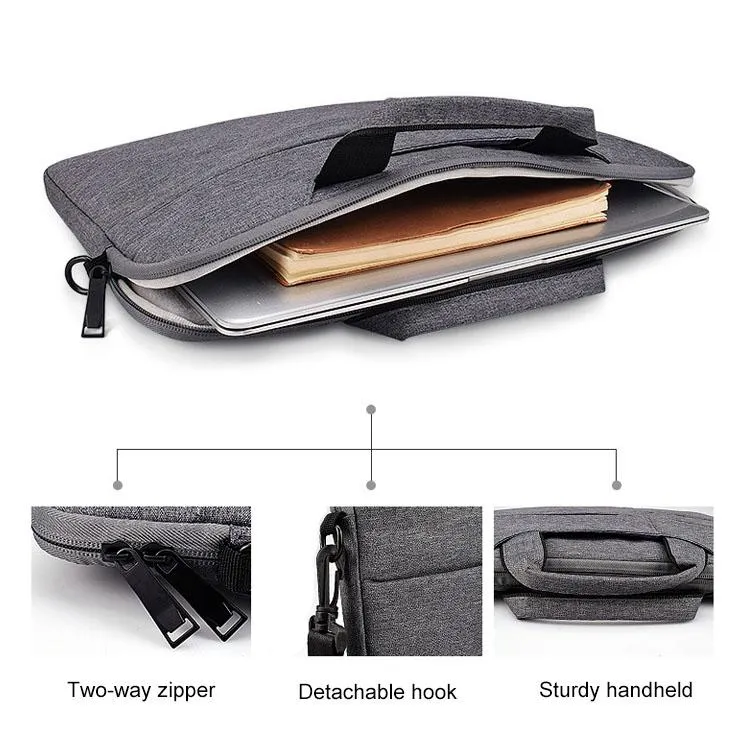 13.3 Inch Laptop Handbag | With Hidden Strap & Suitcase Belt | Waterproof & Tear-Resistant | Black