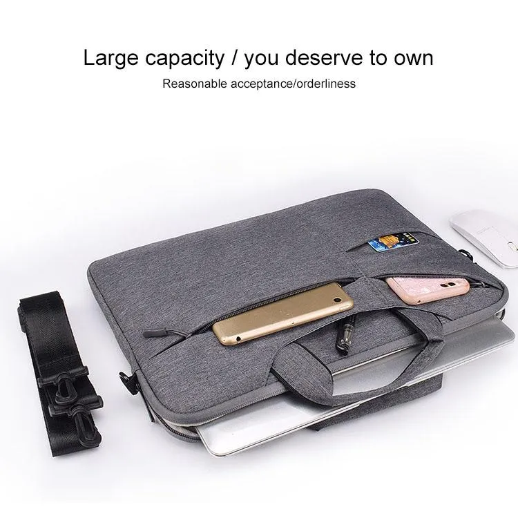 13.3 Inch Laptop Handbag | With Hidden Strap & Suitcase Belt | Waterproof & Tear-Resistant | Black