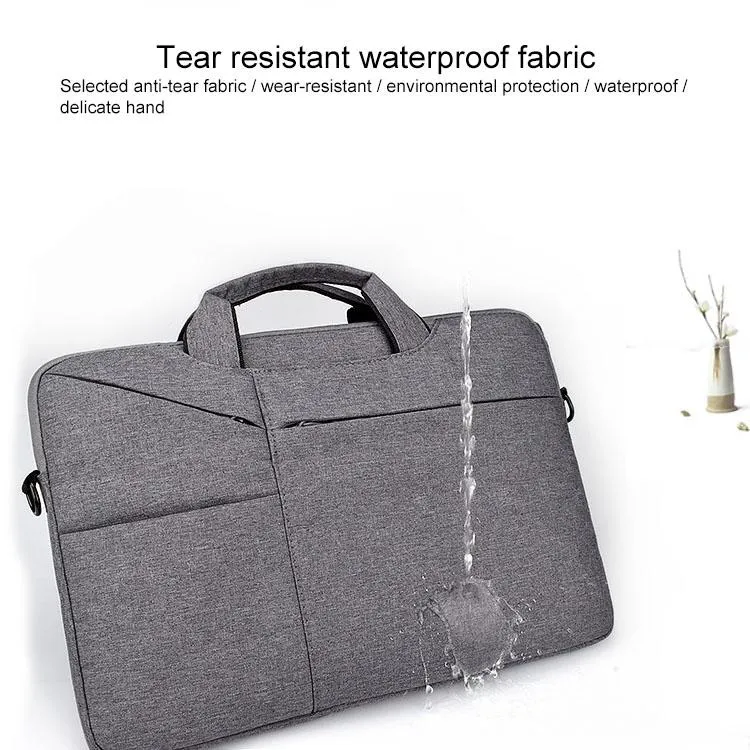 13.3 Inch Laptop Handbag | With Hidden Strap & Suitcase Belt | Waterproof & Tear-Resistant | Black