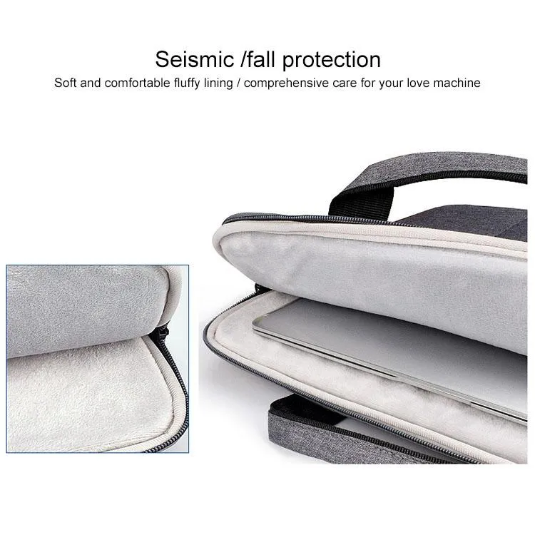 13.3 Inch Laptop Handbag | With Hidden Strap & Suitcase Belt | Waterproof & Tear-Resistant | Black