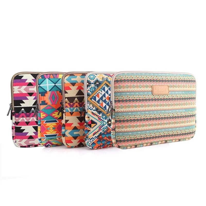 14 Inch Lingge Laptop Liner Bag with Stylish Pattern | Blue Pattern Diamond Lattice