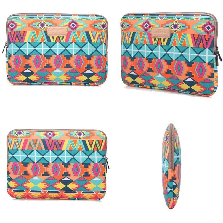 14 Inch Lingge Laptop Liner Bag with Stylish Pattern | Blue Pattern Diamond Lattice