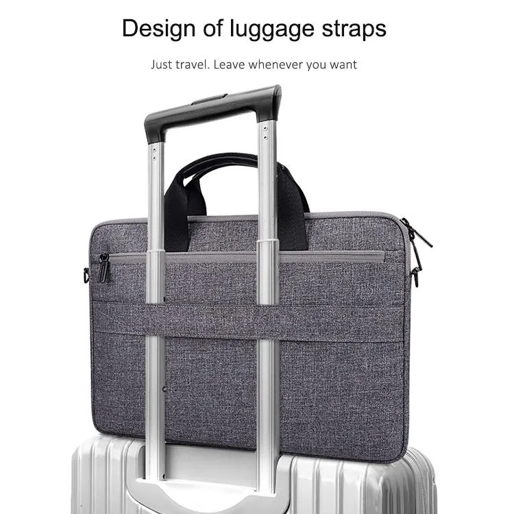15.4 Inch Laptop Handheld Briefcase Storage Bag | No Shoulder Strap | Grey