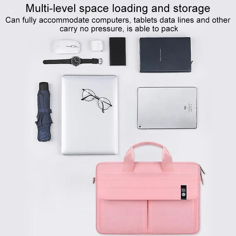 15.4 Inch Laptop Handheld Briefcase Storage Bag | No Shoulder Strap | Grey
