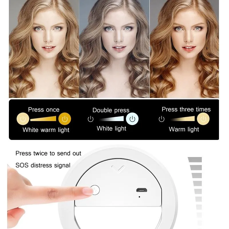 2-Pack Large-Capacity Live Video Conference Ring Light for Mobile Phone Selfies | Round