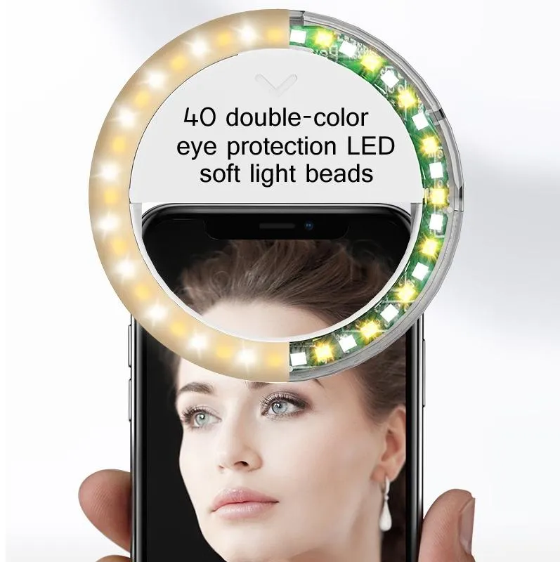 2-Pack Large-Capacity Live Video Conference Ring Light for Mobile Phone Selfies | Round