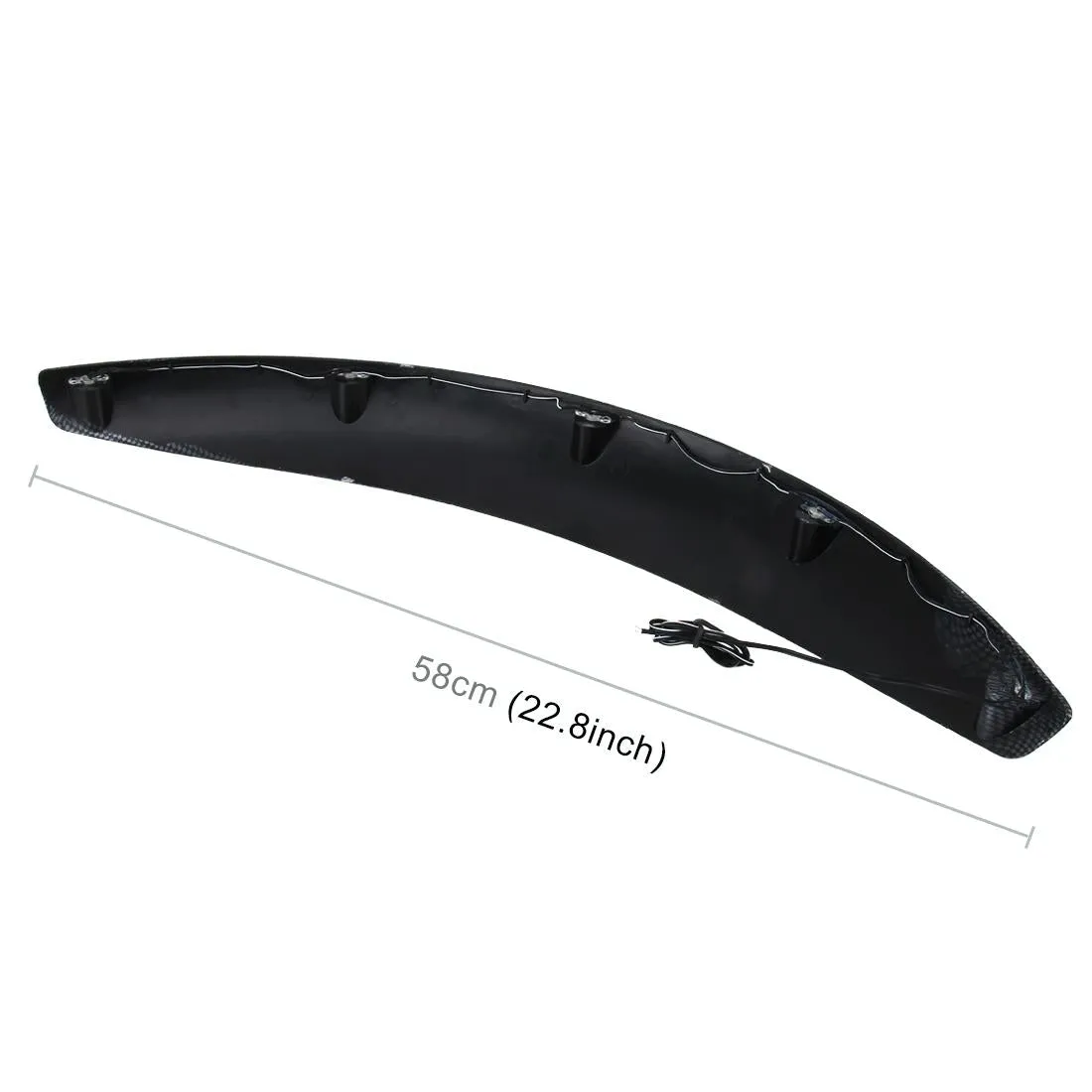 2 Pcs 58cm Car Stickers | Rubber Round Arc Strips | Fender Flares Wheel Eyebrow Decal Sticker | Black