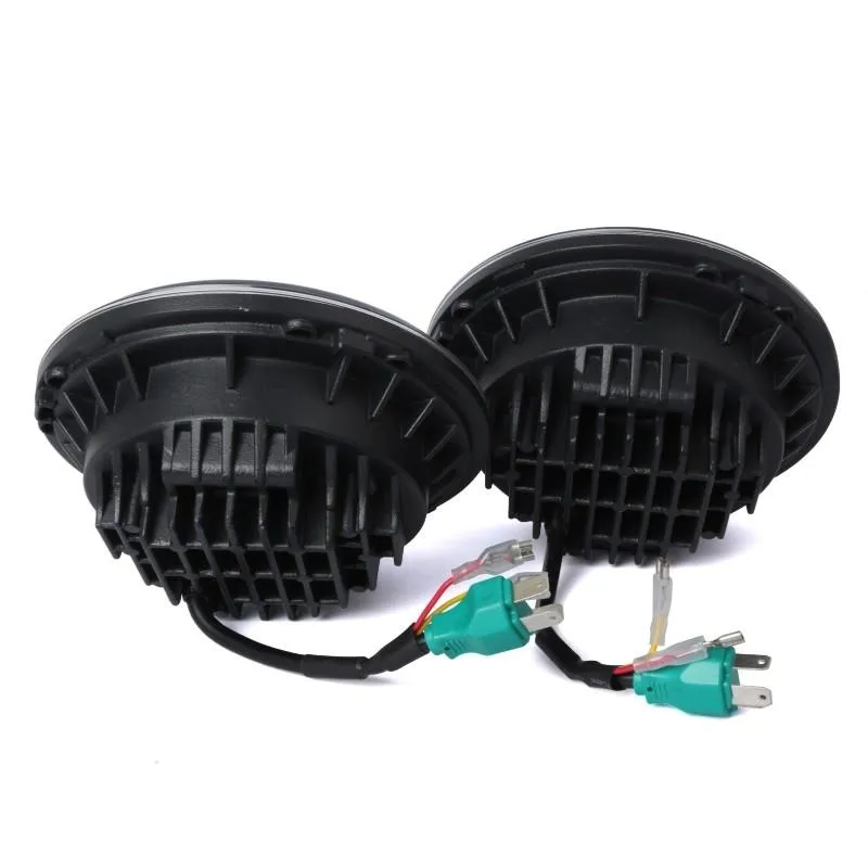 2 Pcs 7 Inch IP68 Waterproof 6500K 75W Cree LED Headlight Hi/Lo Beam Driving Lamp for Jeep Wrangler JK/TJ/LJ