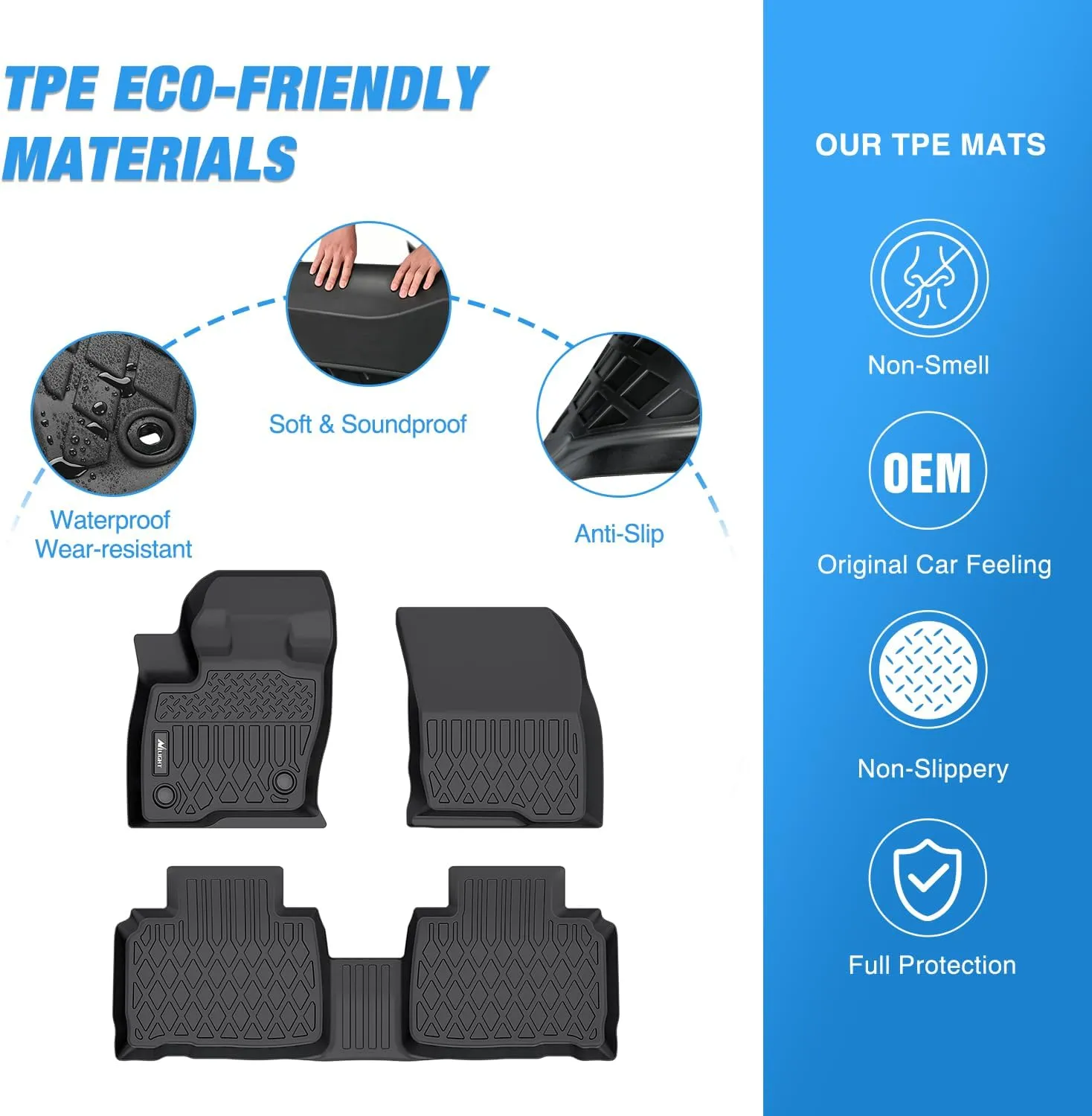 2015-2025 Ford Edge TPE Floor Mats