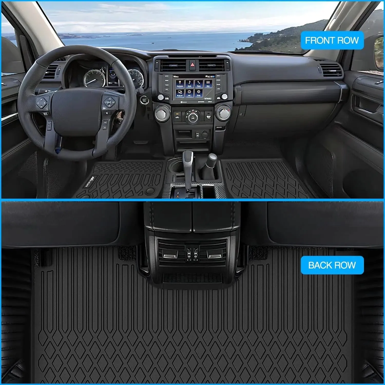 2015-2025 Ford F150 Lightning SuperCrew Cab TPE Floor Mats