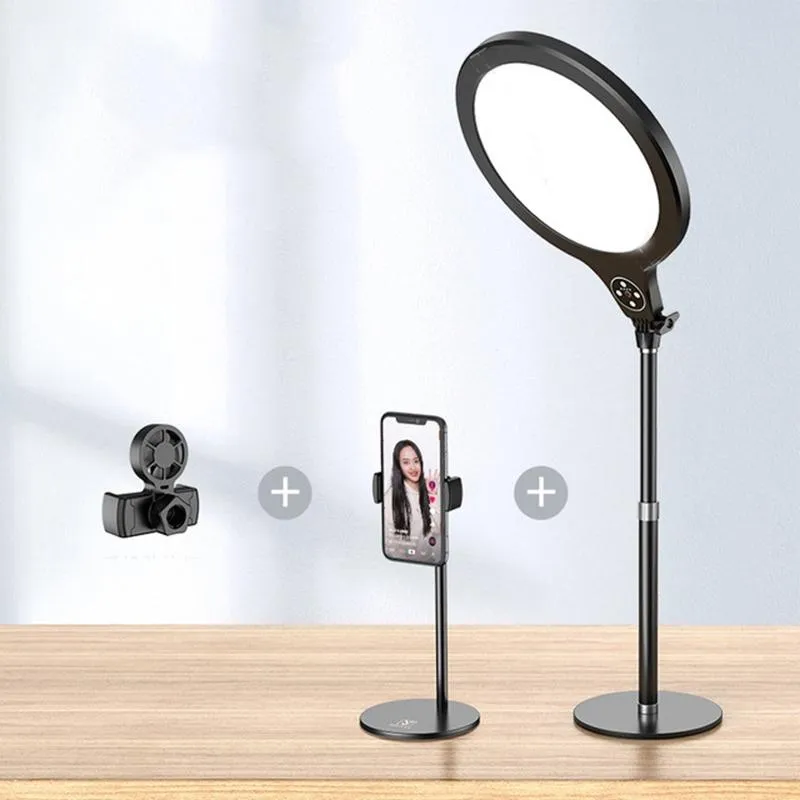 26cm Live Broadcast Beauty Light Bracket | With Cooling Bracket | Medium Version | Black