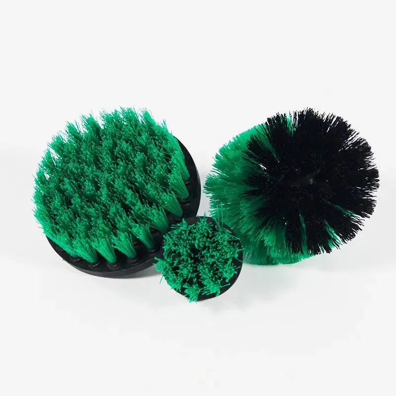 3pc Drill Brush Set for Showers Tubs and Tile Cleaning Power Scrubber Attachment for Grout Carpet and More