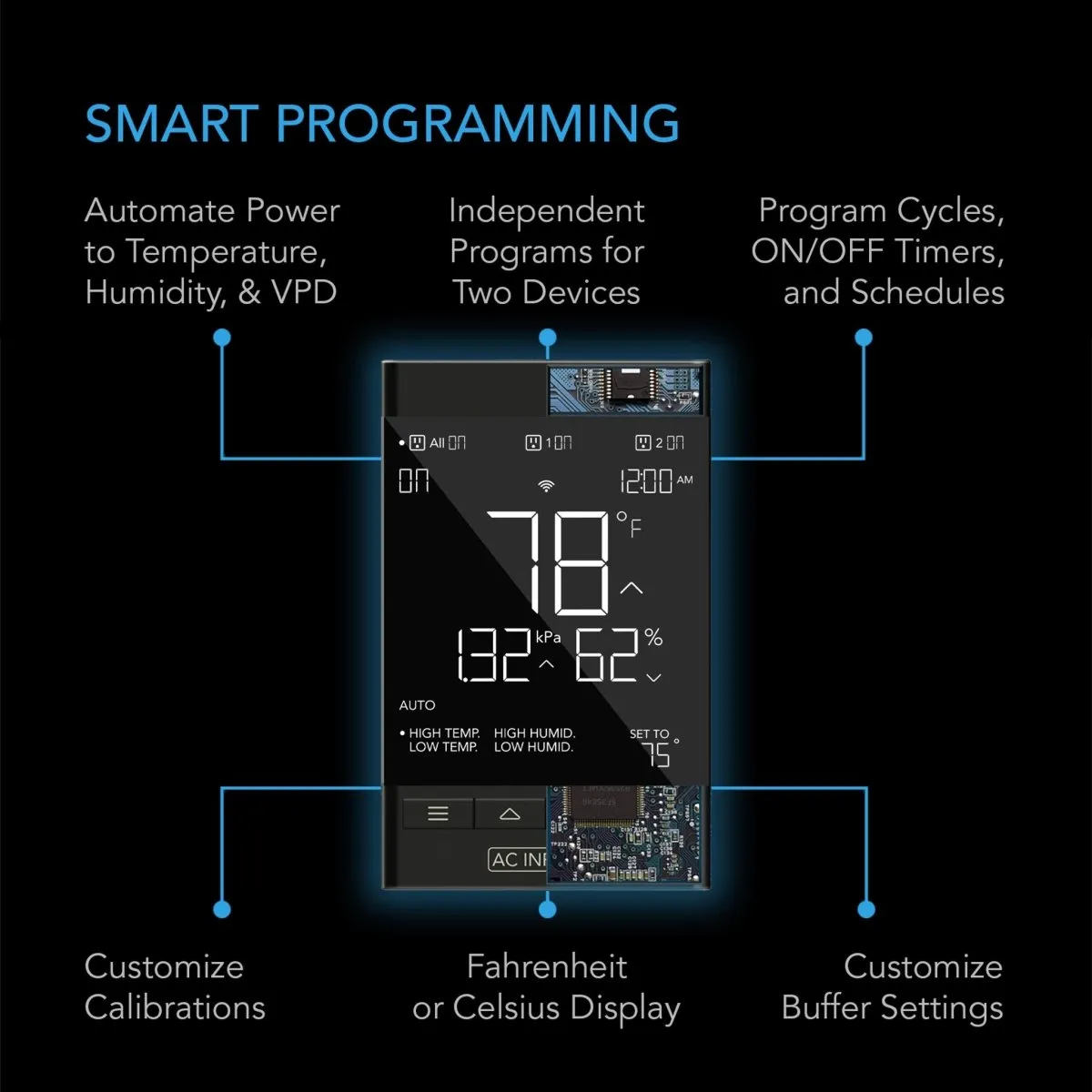 AC Infinity BLUETOOTH/WIFI Smart Outlet Controller 79 PRO