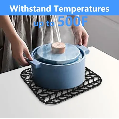 Black Silicone Sink Protectors for Kitchen, JIUBAR 12”13”16”18”19”24”26”28”29” Sink Mat Grid for Bottom of Farmhouse Stainless Steel Porcelain Sink (28.6''x 14.5'' Black)