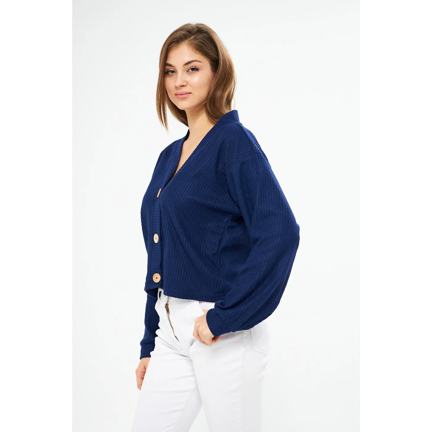Blue Waffle Jacket Cardigan
