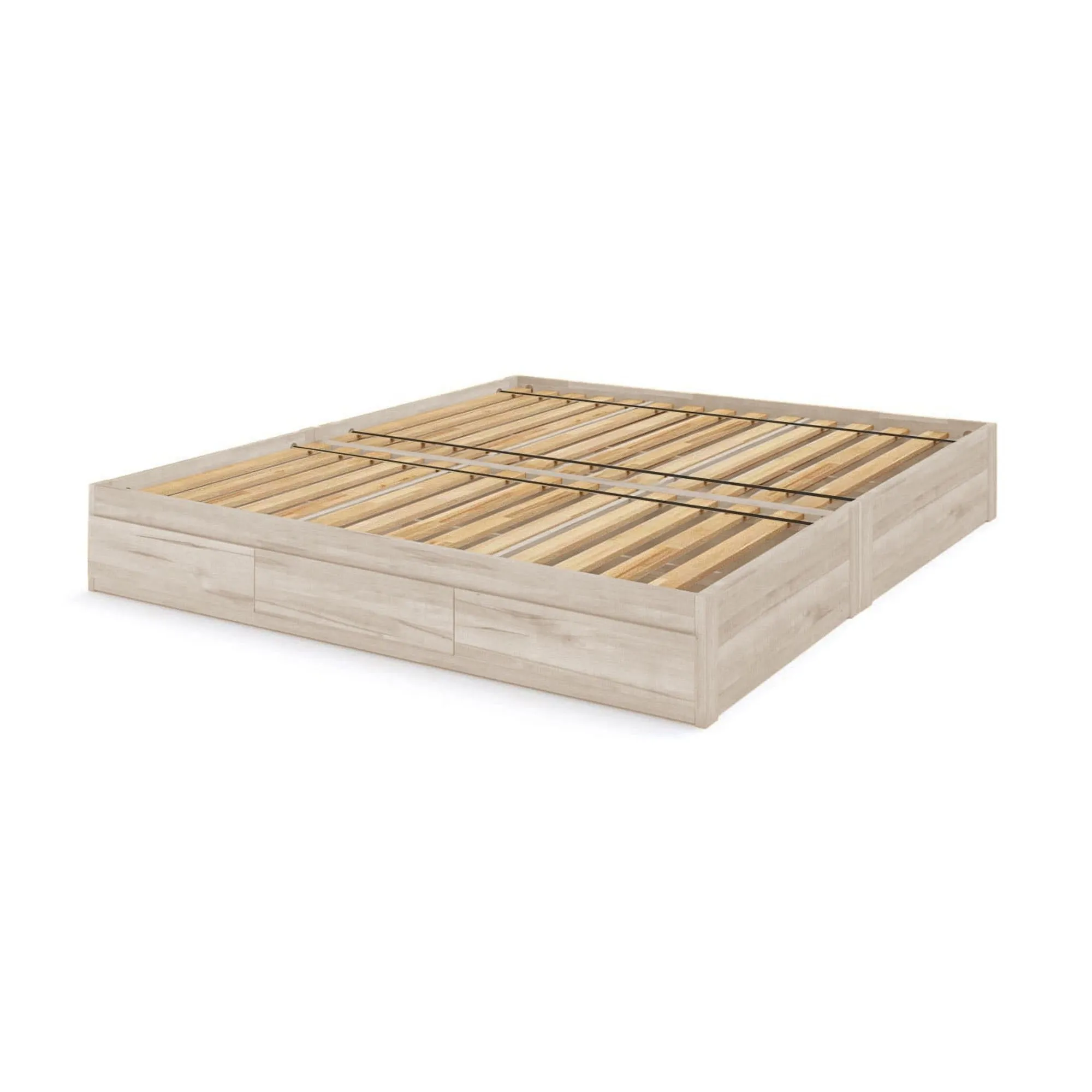 Captains Bed Eco Solid Wood Full Size w/6 Drawers (Single Level)