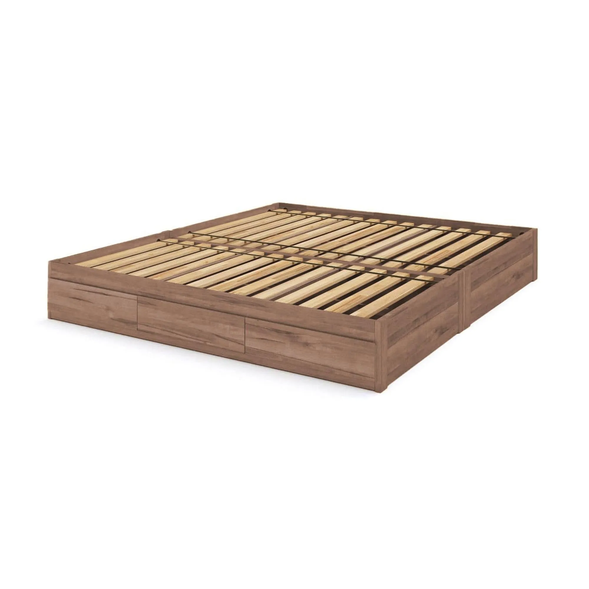 Captains Bed Eco Solid Wood Full Size w/6 Drawers (Single Level)