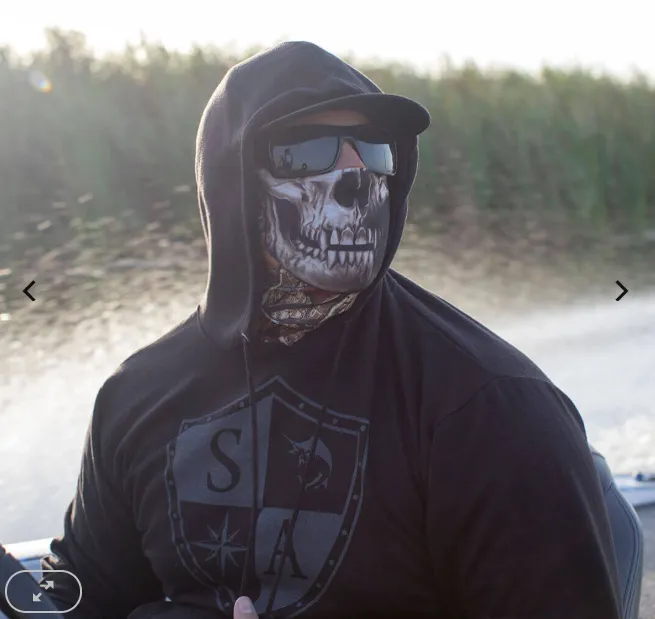 Face Shield Bandana  Forest Camo Skull
