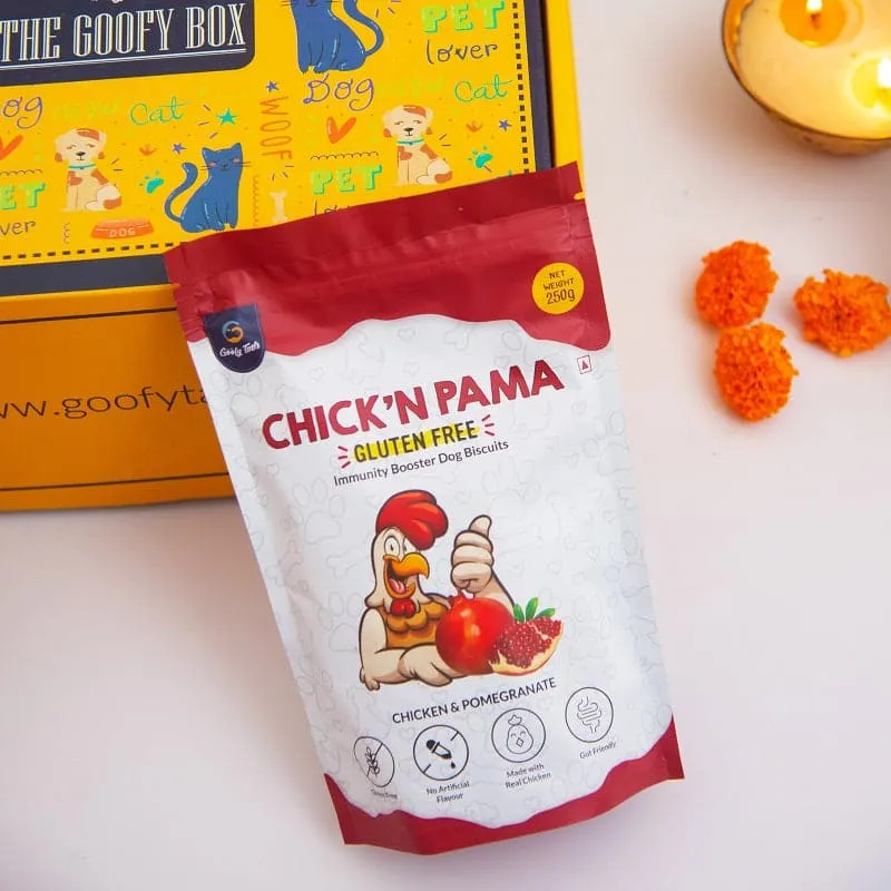 Goofy Tails Goofy Diwali Box for Dogs | Curated Gift Box for Dogs - Non Veg