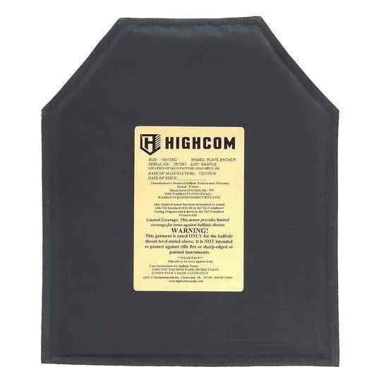 Highcom IIIA SBA Platebacker 10x12 Shooter cut
