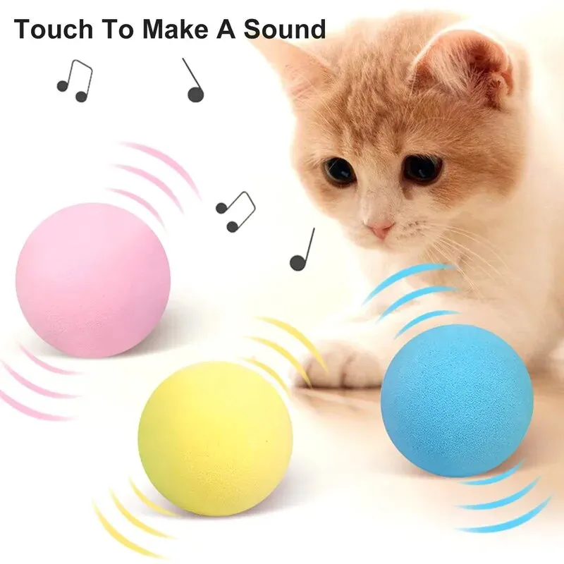 Interactive Squeak & Sound Catnip Toy Ball for Cats and Kittens