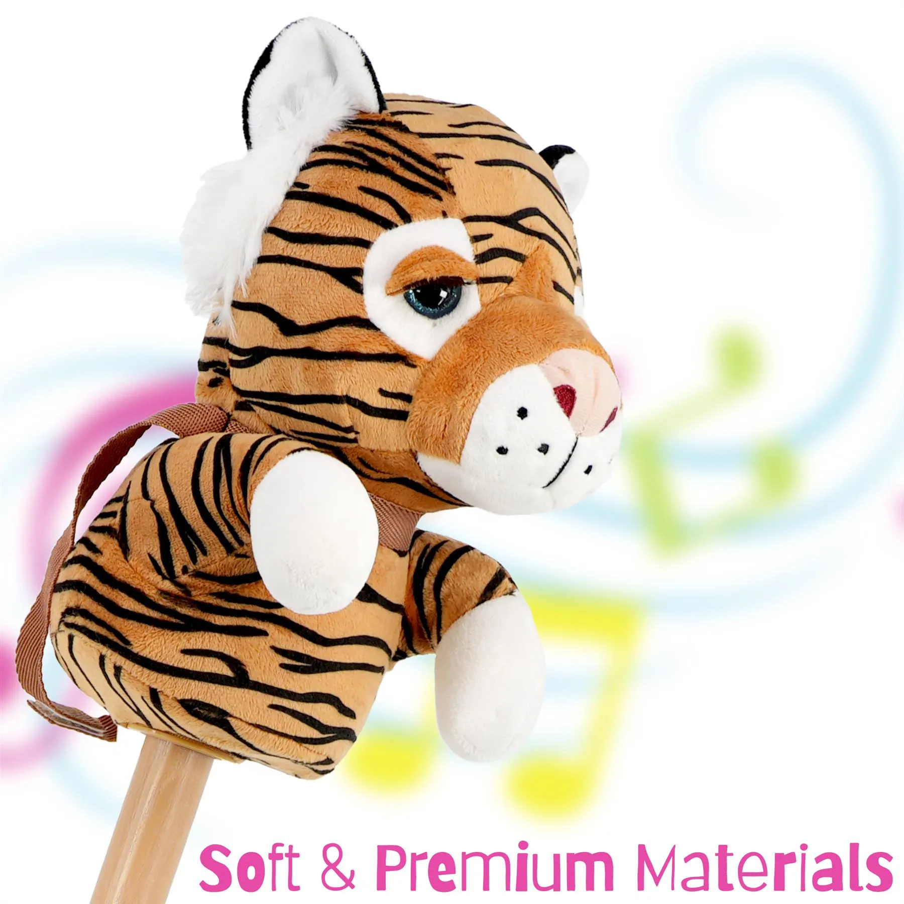 Kids Hobby Horse Toy Tiger with Sounds