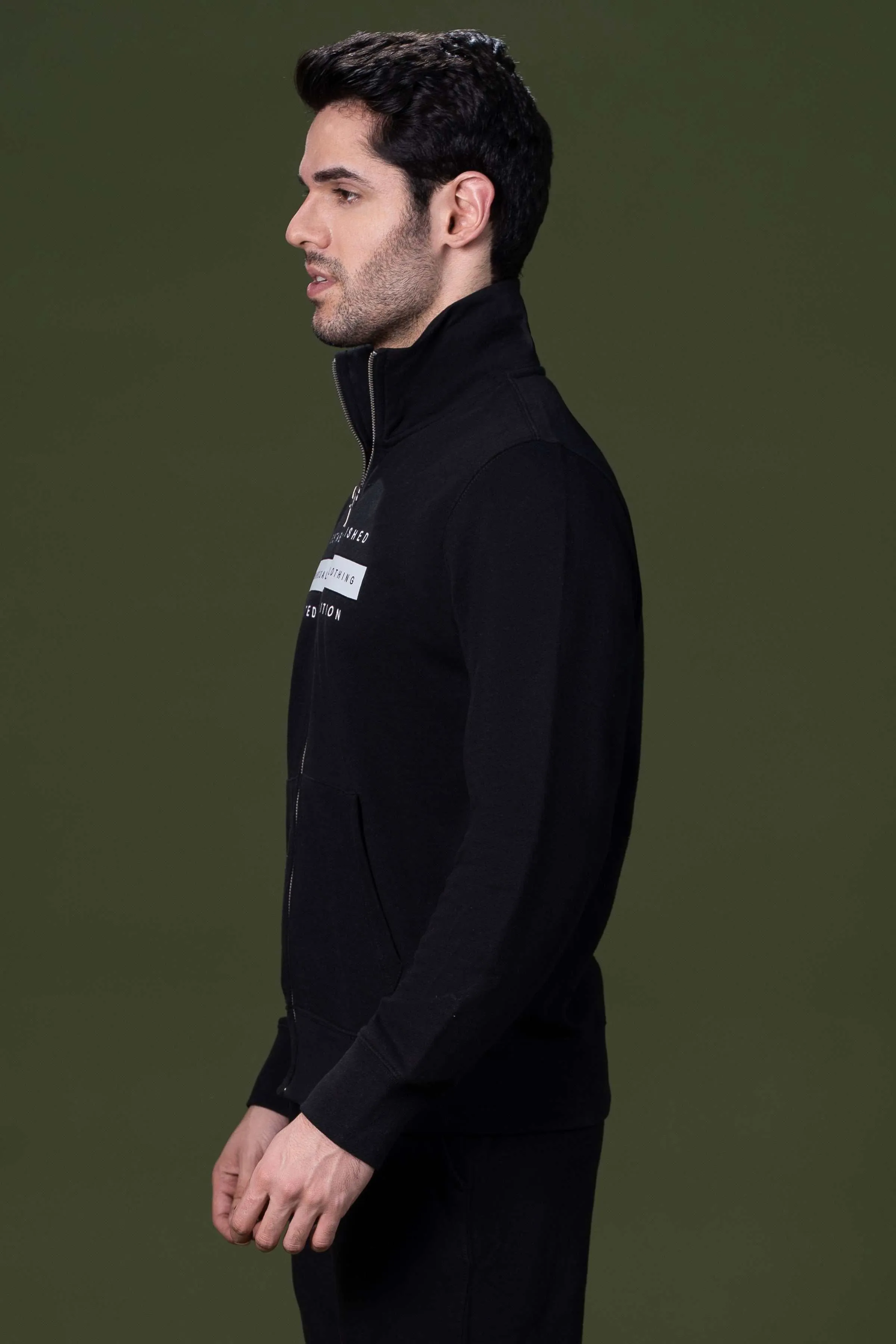 MOCK NECK JACKET BLACK