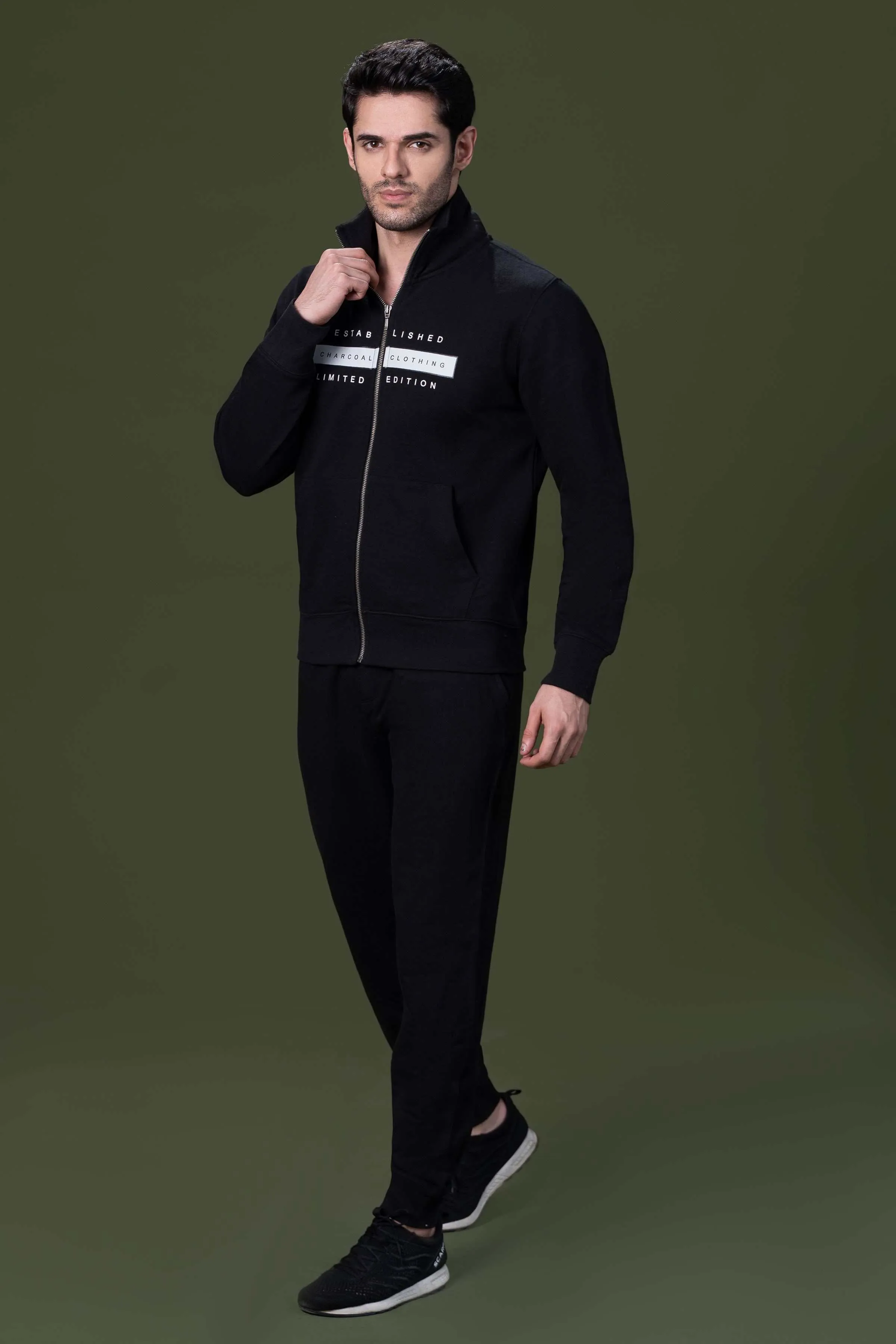 MOCK NECK JACKET BLACK