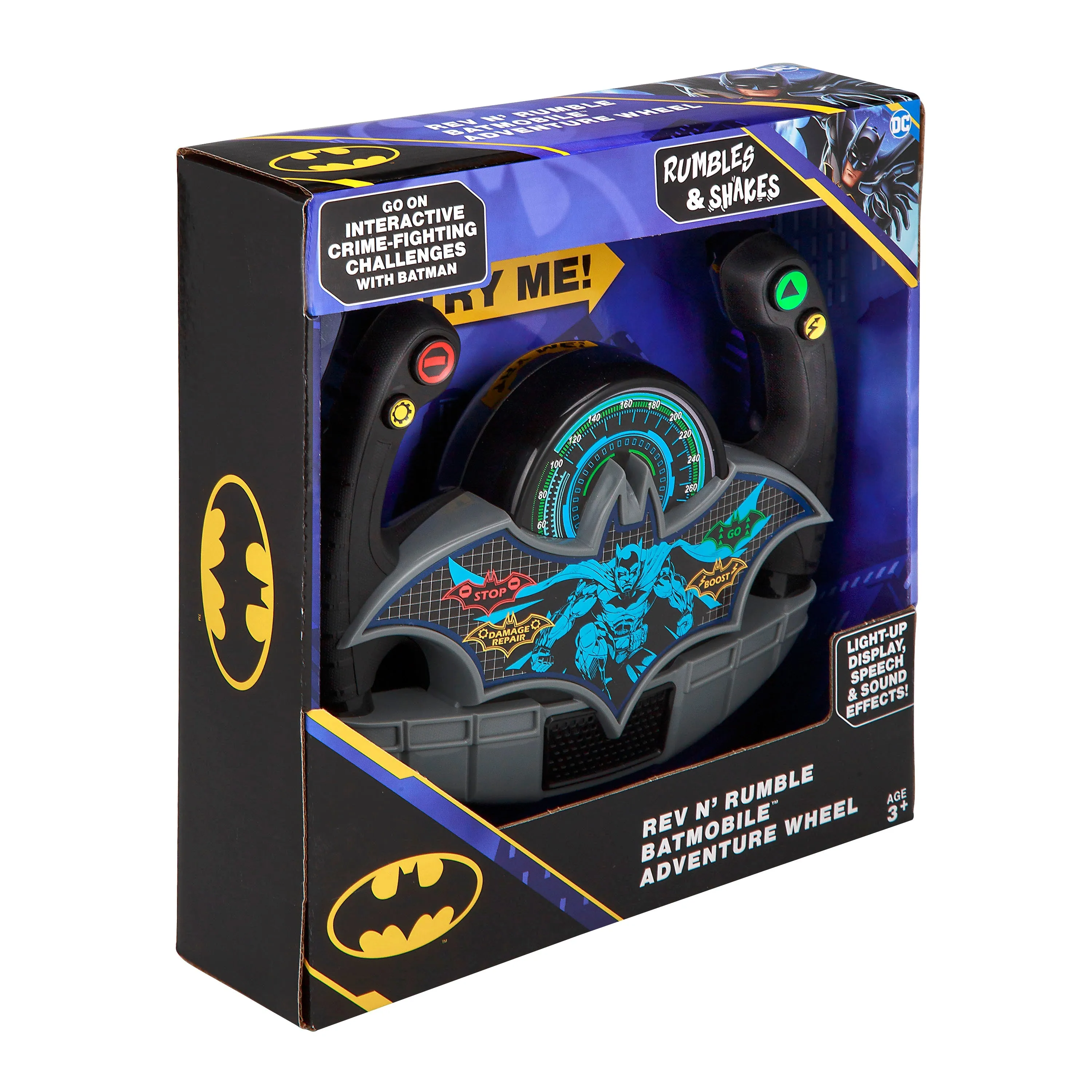 [OPEN BOX] KIDdesigns Batman Toy Steering Wheel for Kids - Multi-color
