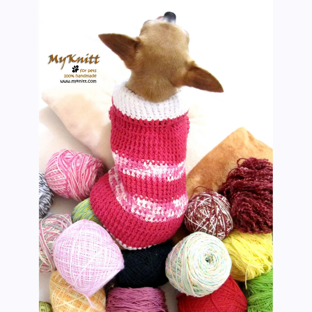 Pink Kimono Chihuahua Sweater DK863